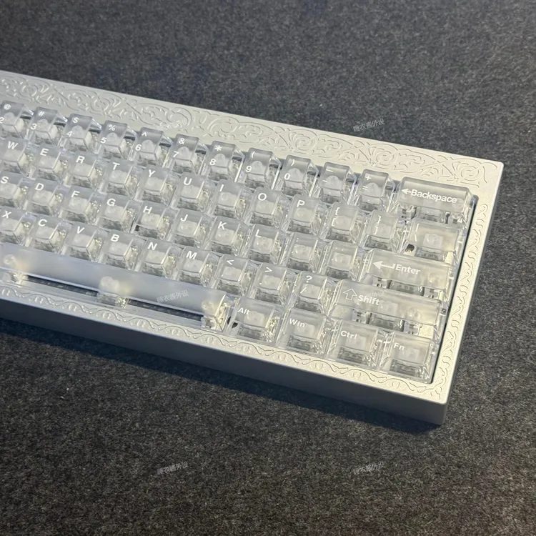 雾透白PC键帽移印白字原厂透光适配wooting美加狮迈从等磁轴键盘