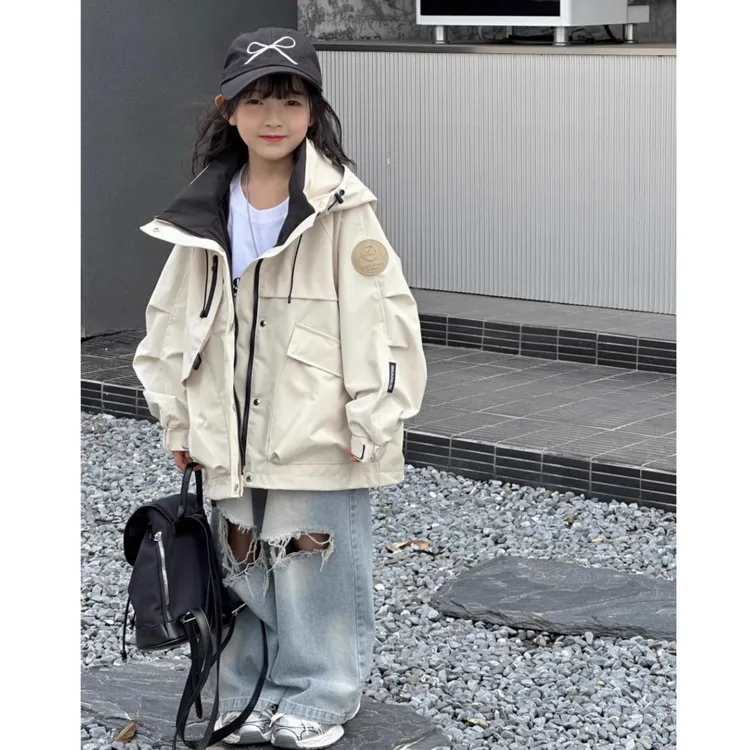 辰辰妈【断码】女童外套春季2025新款洋气中大童工夹克春季外穿
