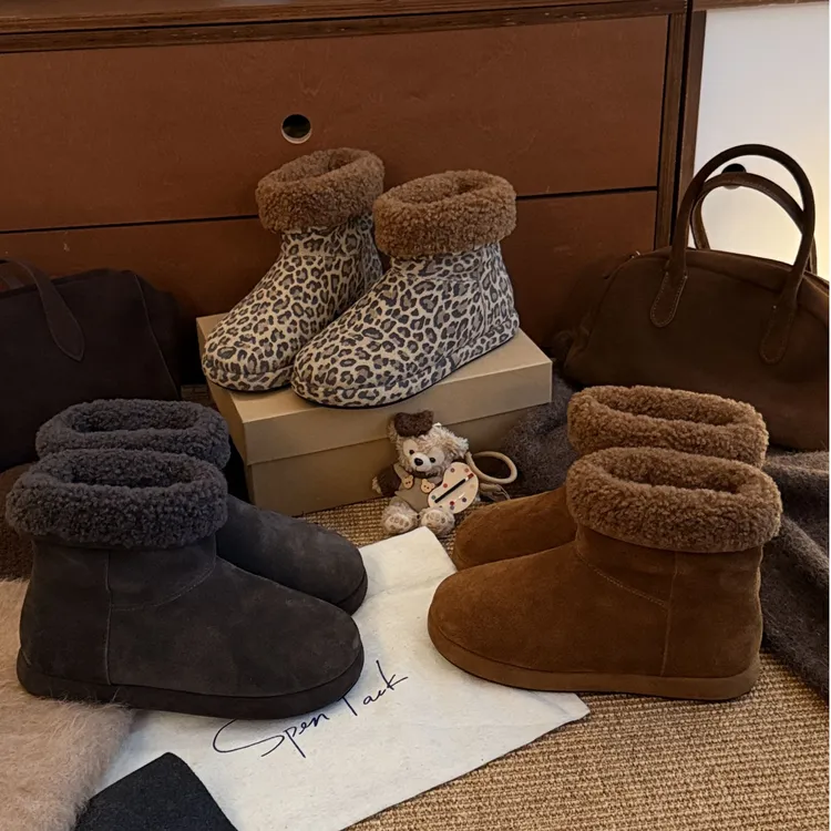 BAO/宝小姐2025冬毛绒厚里短筒保暖韩版百搭舒适时尚韩版雪地靴