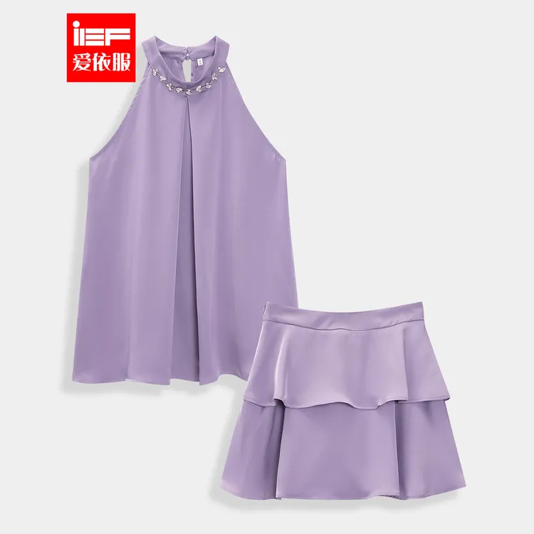 IEF/爱依服时尚套装2025夏季新款法式成熟优雅气质设计感上下套裙