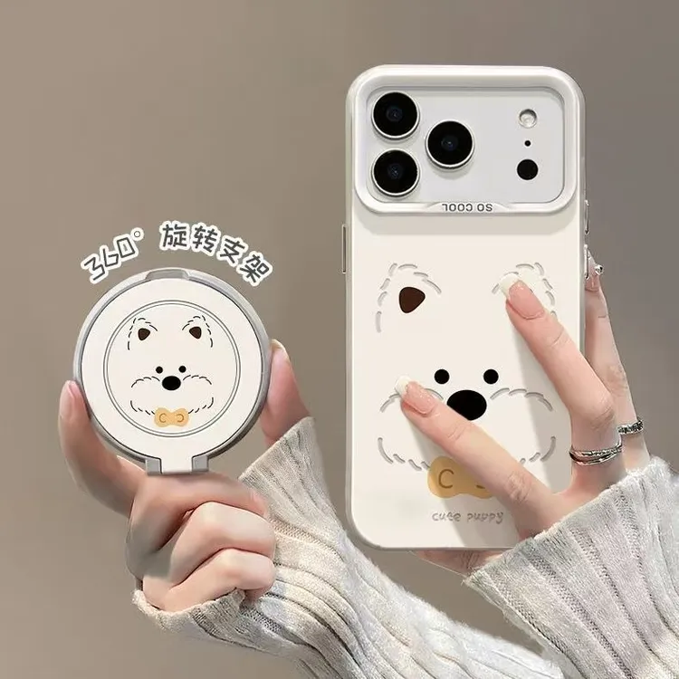 西高地白狗适用苹果17Promax手机壳iPhone16vivo华为小米一加防摔