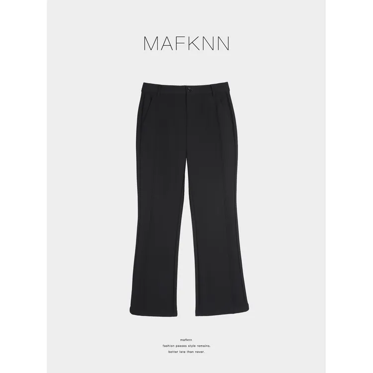 MAFKNN/玛肯时尚简约纯色百搭舒适秋冬设计款潮牌休闲裤MK13625