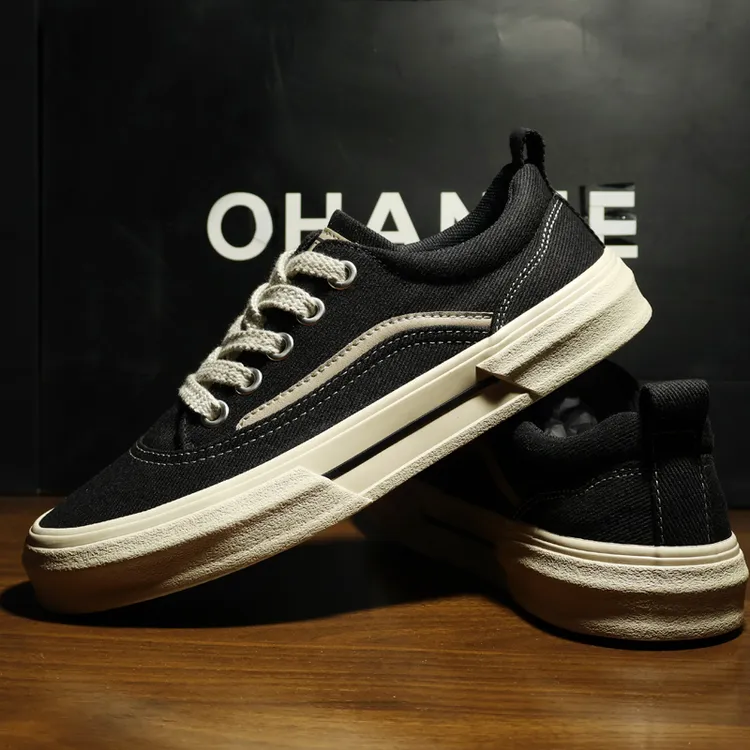 新款男鞋秋季潮鞋男士低帮布鞋百搭潮流休闲鞋子男士帆布鞋S25823