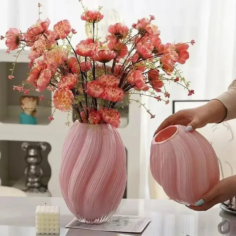 创意北欧风玻璃花瓶网红款麦芽糖水养鲜花插花瓶餐桌摆件装饰商品图