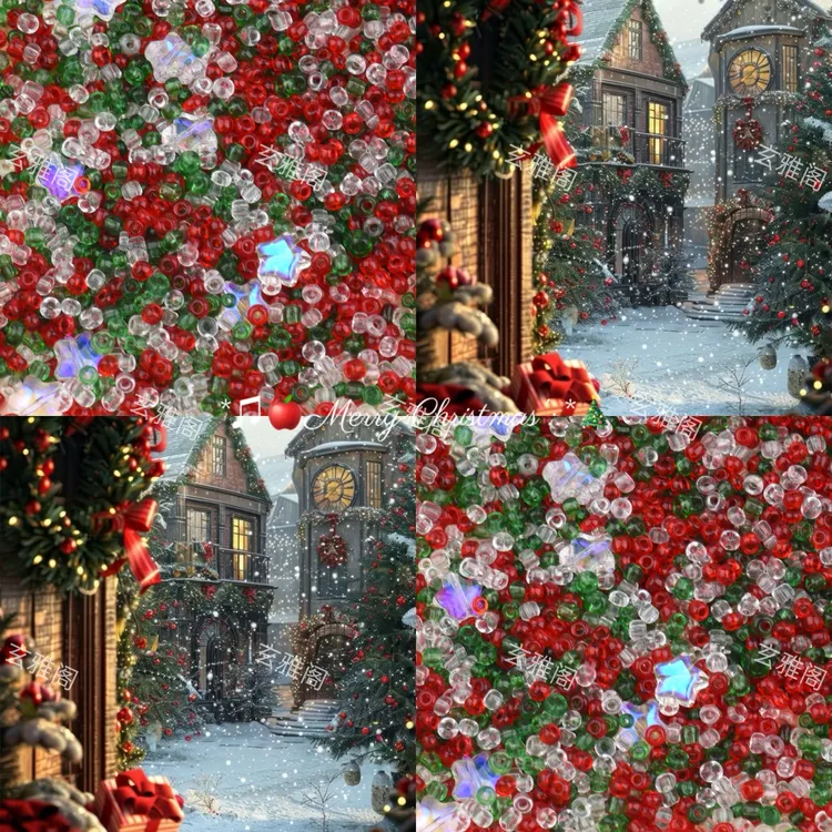 【圣诞季】米珠色系混色玻璃散珠手工diy饰品串珠项链手链材料