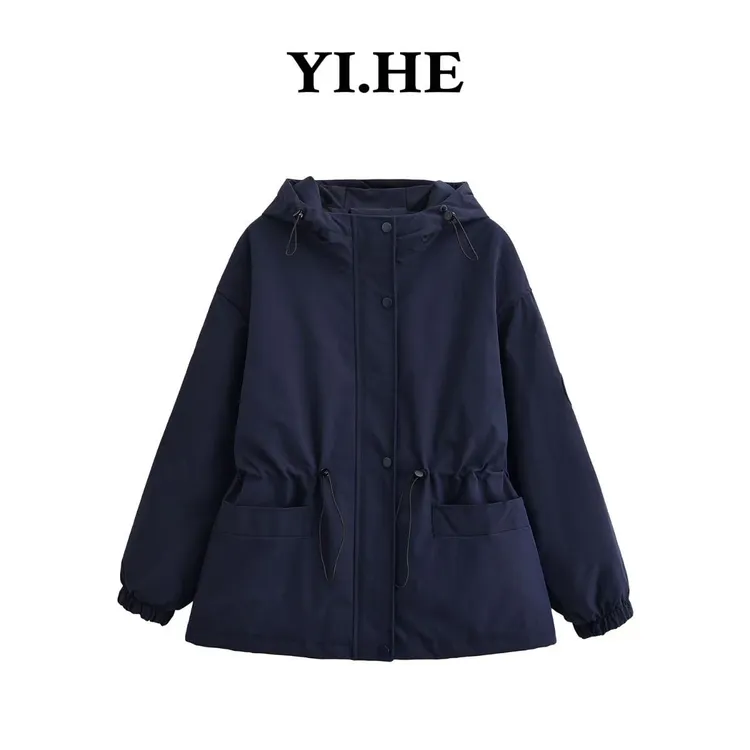 YIHE/ 2025 秋冬【连帽加厚冲锋衣】防风保暖休闲时尚百搭简约外套