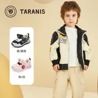 泰兰尼斯秋季新款男女童机能运动休闲鞋透气学步鞋T01T5C6551