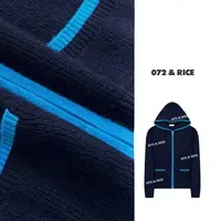 072 & RICE【海洋星】100羊毛 秋季休闲连帽长袖针织开衫 31LN37315