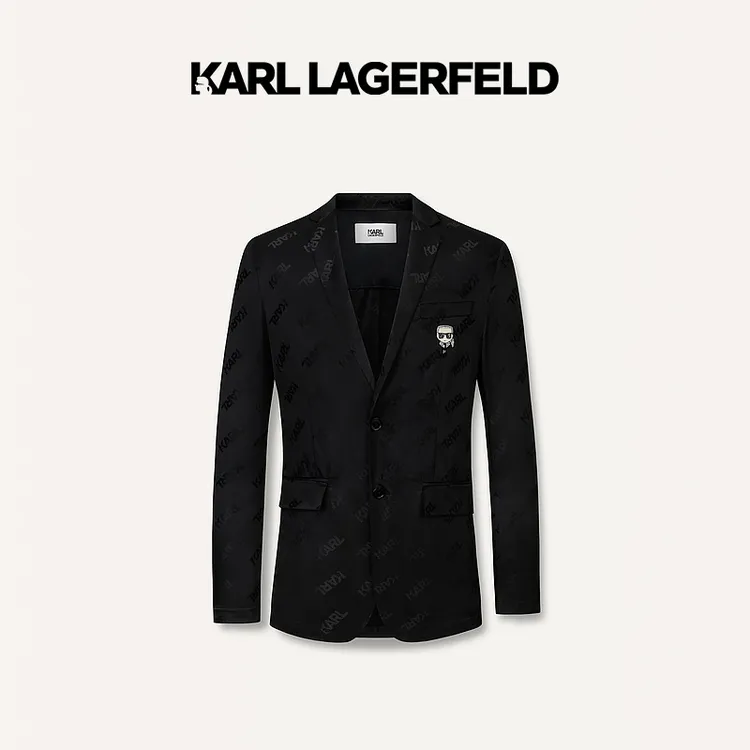 【官方男装休闲】KARLLAGERFELD卡尔拉格斐新钉珠西服衣服M26X3953