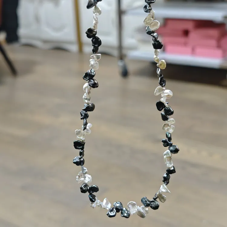 【黑白渐变】大溪地and澳白keshi花瓣无核野生 天然珍珠