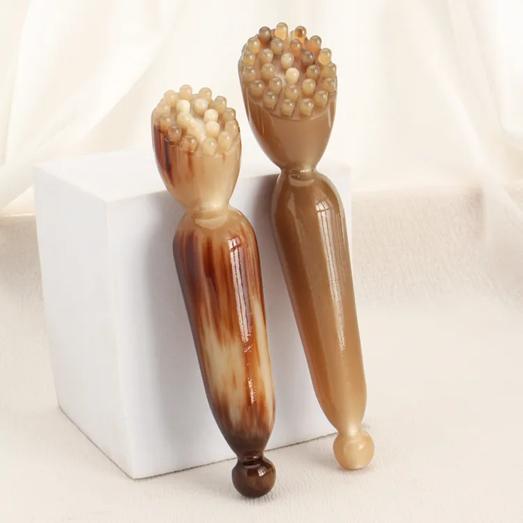 牛角多珠莲蓬拨筋棒眼部按摩棒脸部专用面部多功能美容按摩工具