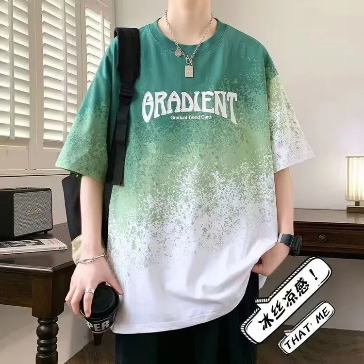 青少年夏季新款初高中学生男孩帅气短袖宽松t恤潮流体恤上衣男装