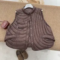 【萍姐推荐】2025秋冬90白鸭绒羽绒服短款马甲绗设计坎肩自吸扣外套
