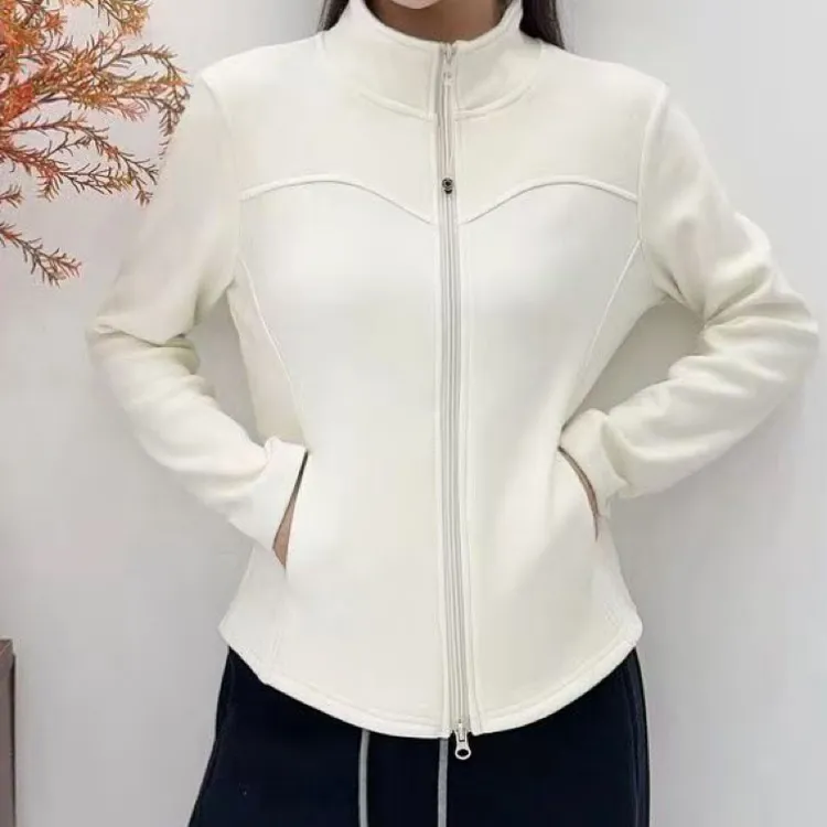 银弟～～加绒口袋小蛮腰时尚百搭上衣