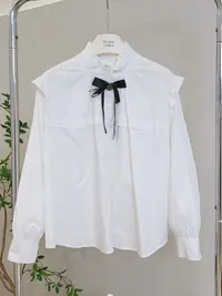琳心丨早秋新款白色设计感法式甜美风长袖衬衫 A2499