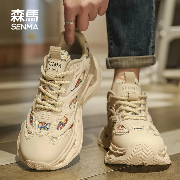 森马秋季女鞋2025新款爆款运动情侣厚底增高老爹鞋女ins潮牌百搭