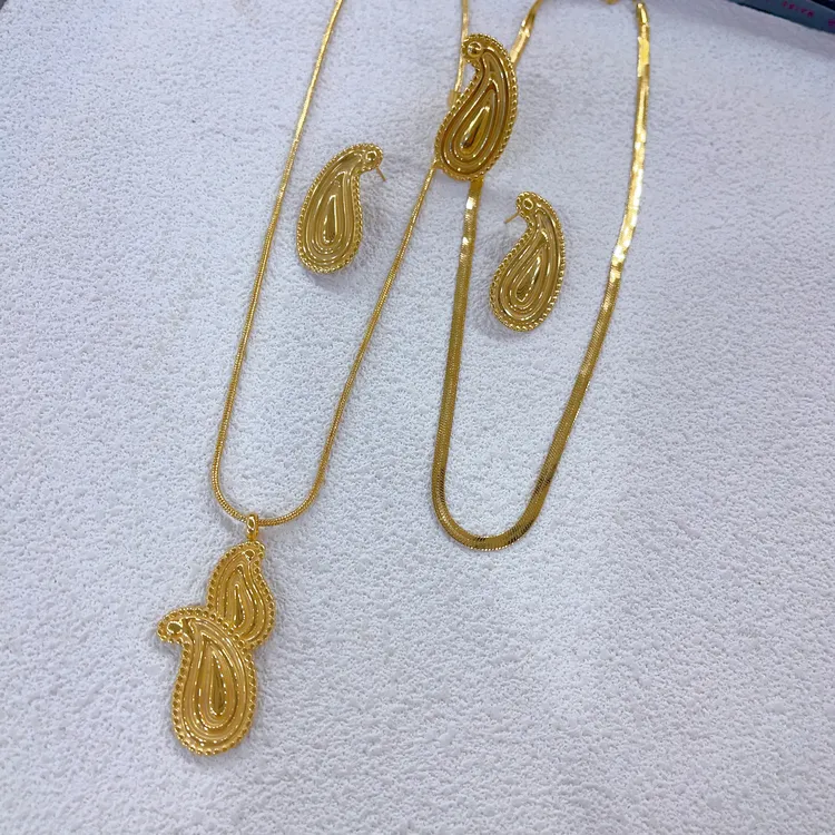 铜合金项链 1766四件套首饰耳环2项链戒指