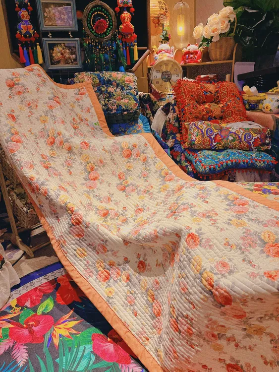 90*220沙发巾英伦玫瑰同款单人榻榻米床单水洗棉四季通用多功能