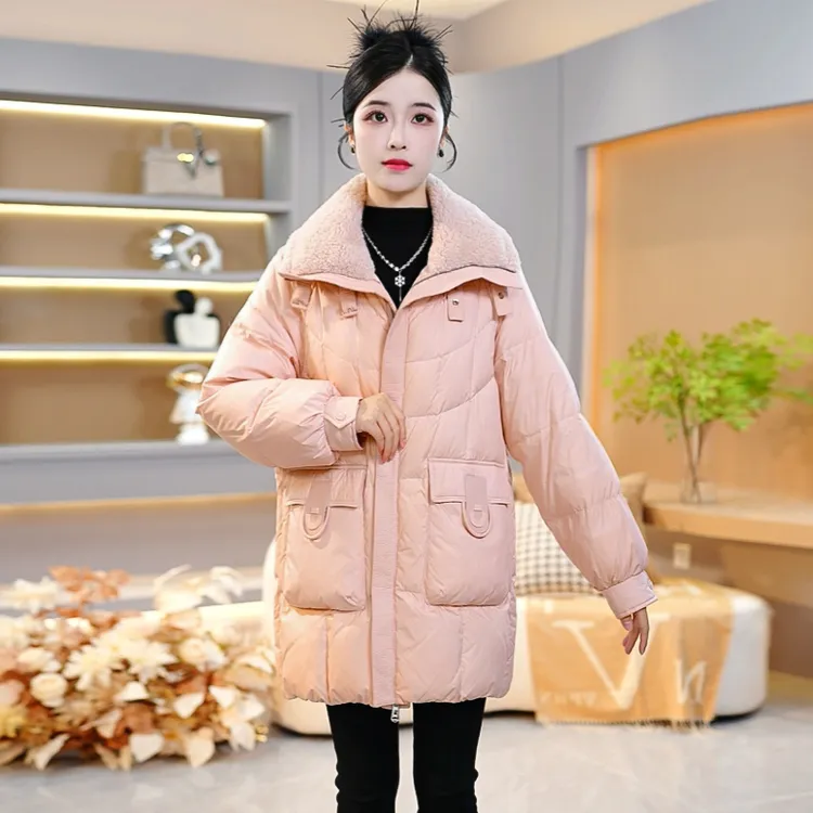 时尚冬季休闲新款洋气宽松保暖加厚显瘦羽绒服2025年SJYF5282