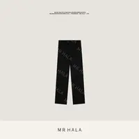 MRHALA 绮思廓形精织暖舒绒保暖西式口袋长裤女 YK3908