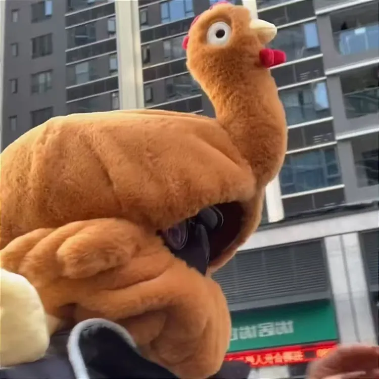 头盔毛绒头套装饰品可爱保暖全盔情侣搞怪潮酷趣味头盔套