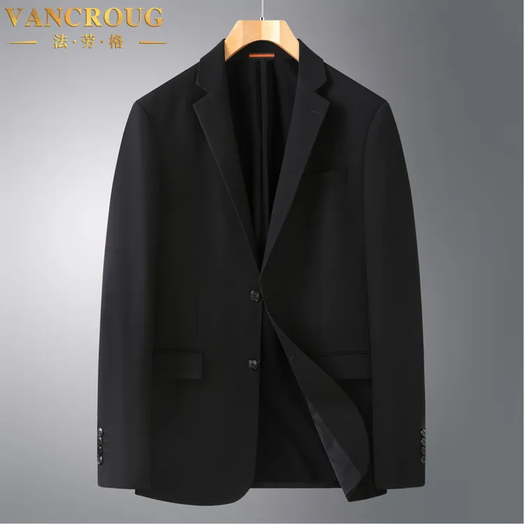 VANCROUG/法劳格西服男士秋季大码休闲商务免烫百搭宽松单西外套 