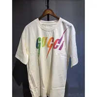 【L】99新GUCCI刀锋闪电LOGO短袖