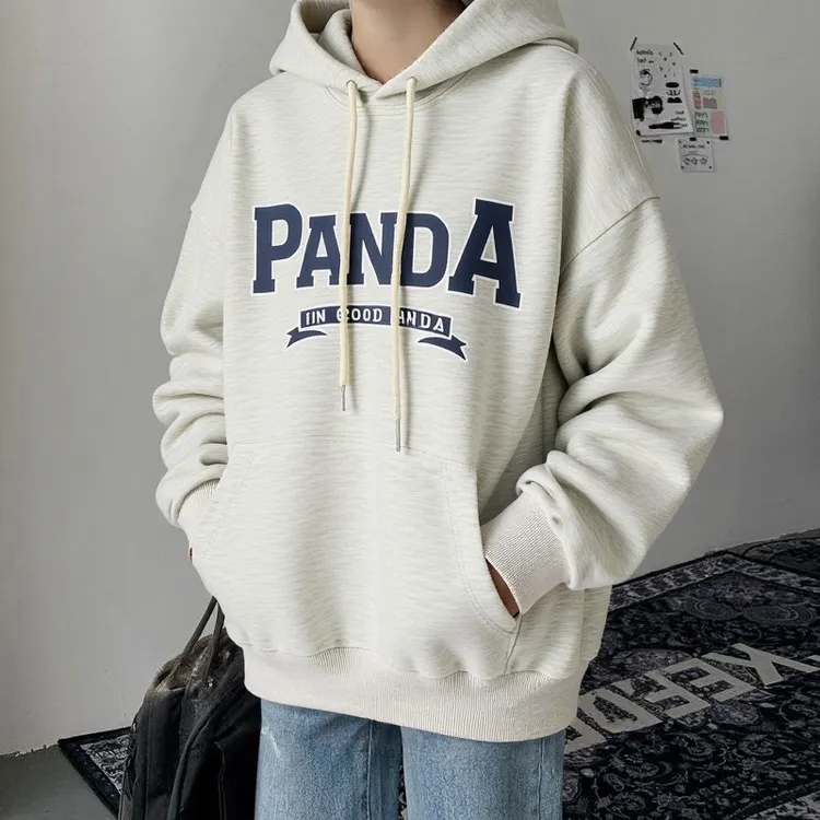 青少年卫衣连帽印花秋款情侣款保暖百搭帅气韩版长袖衣服男生上衣