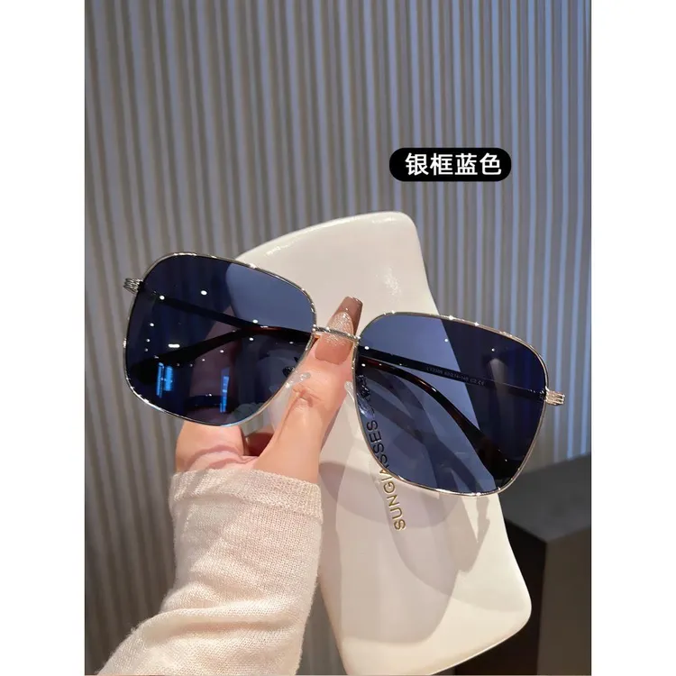 新款茶色墨镜男士高级感防晒太阳眼镜女开车驾驶眼镜防紫外线潮牌