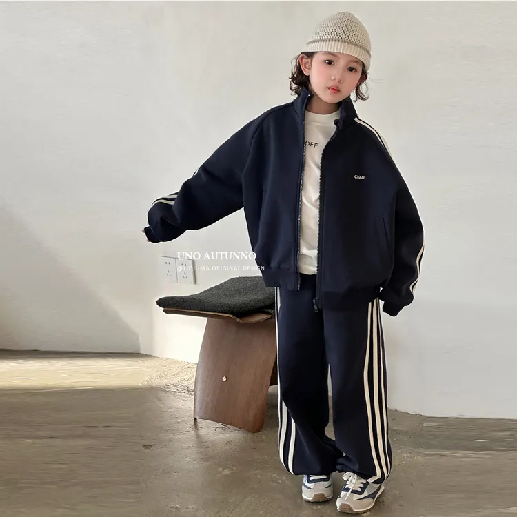 「UNO AUTUNNO」【活力校园】空气层女中大童休闲运动卫衣套装CP114