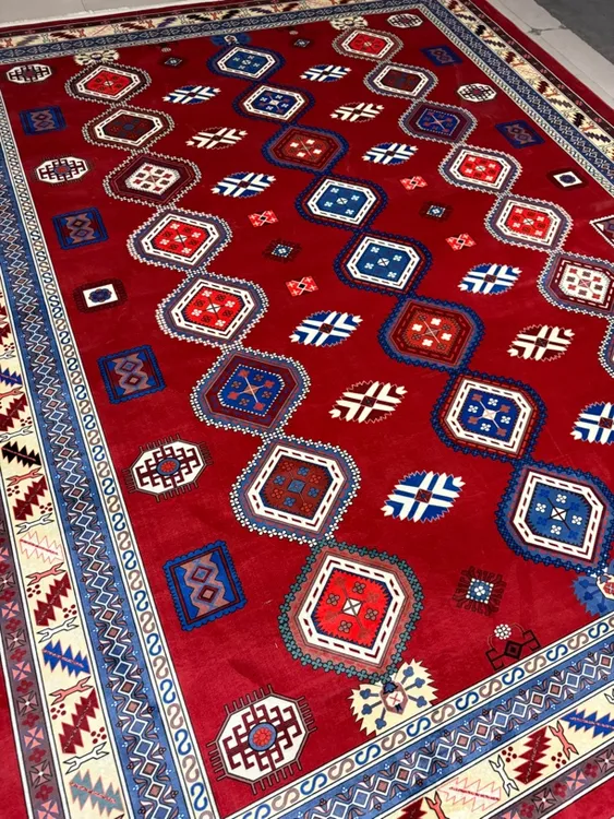 今年最新款天鹅绒地毯 红色2号加厚双面榻榻米加大土炕防滑