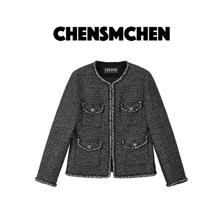 CHENSMCHEN 进口LINTON经典小香外套女精致气质优雅上衣CSW8312MX