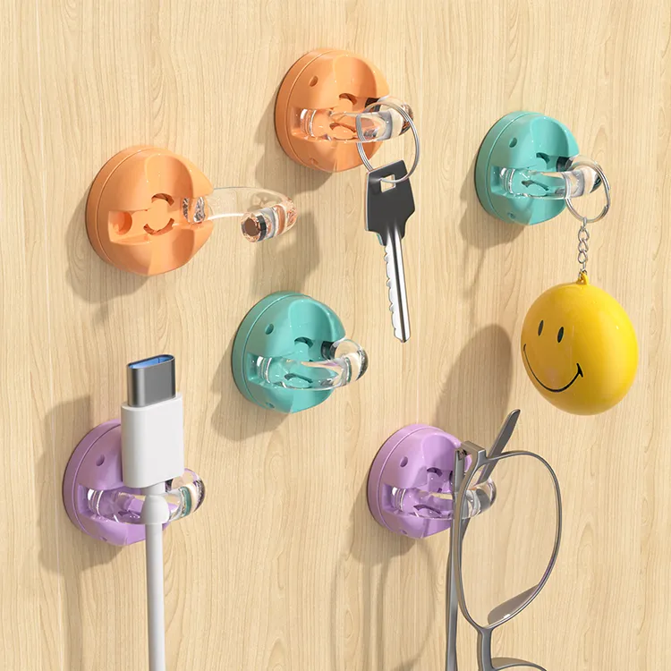 磁吸旋转挂钩理线器桌面手机充电线挂钩电源线集线收纳固定器