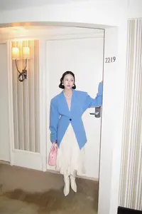 小众设计蝙蝠袖西装外套   250283