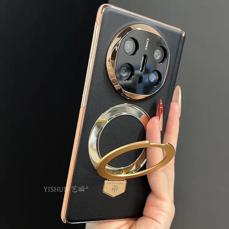 适用华为mateX6折叠屏手机壳X5磁吸支架高端皮革matex3防摔保护套