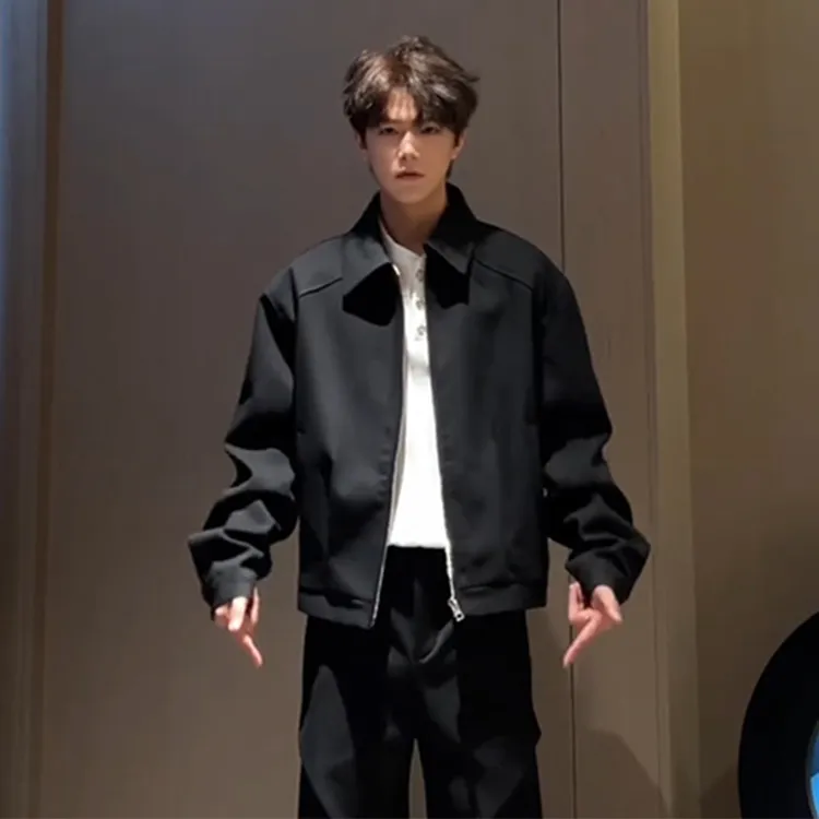 美式高街cleanfit短款外套男冬季加棉高级感痞帅风boxy行政夹克潮