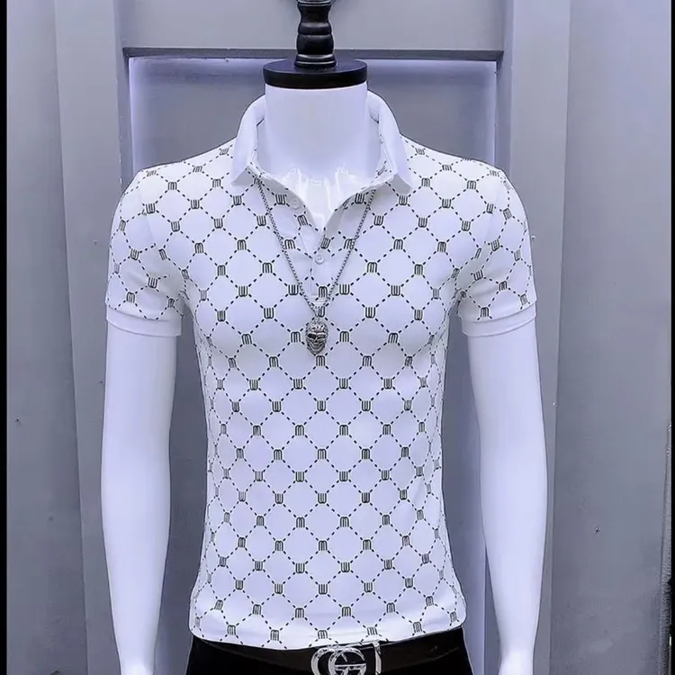 夏季新款男装时尚气质修身显瘦POLO衫2025夏季新款男装短袖上新潮