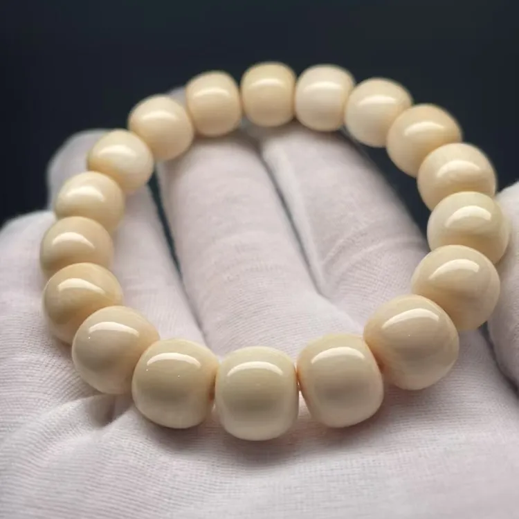 猛犸牙12*11老型手串 天然原色满纹