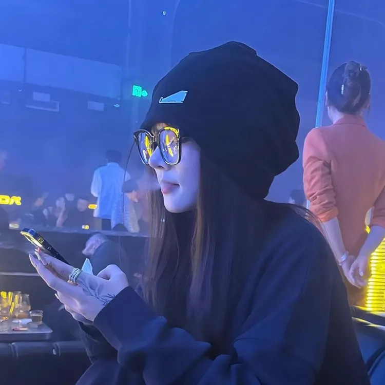 黑色冷帽堆堆帽子女2025新款高级感显脸小帽大头围包头针织帽