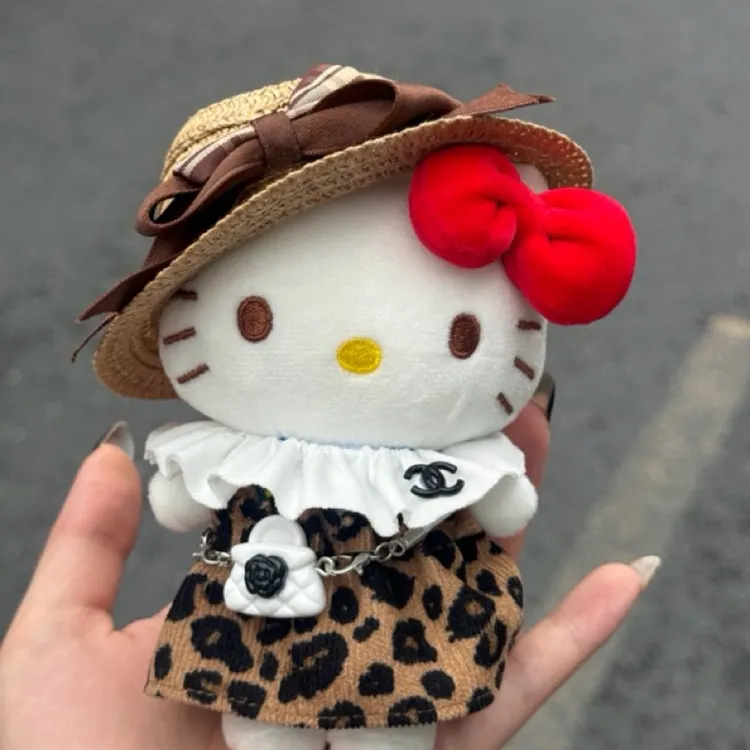 正版hello kitty包包挂件豹纹小香贵气甜美可爱包挂饰