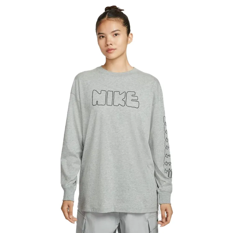 NIKE耐克女子AS W NSW LS TOP GCEL针织无领长T恤II0461-063
