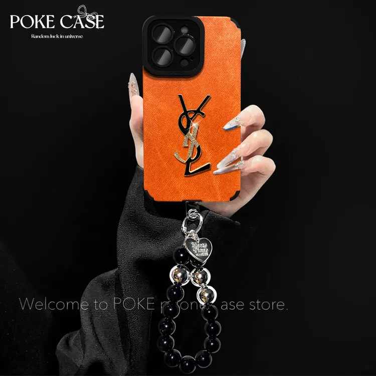 轻奢瞳眼爱马橙适用于苹果17金属标华为vivo小米oppo手链手机壳