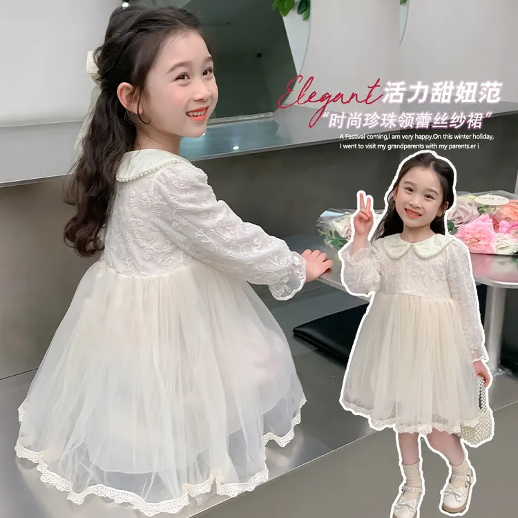 女童连衣裙2025春装新款儿童裙子春秋款洋气小女孩春季礼服公主裙