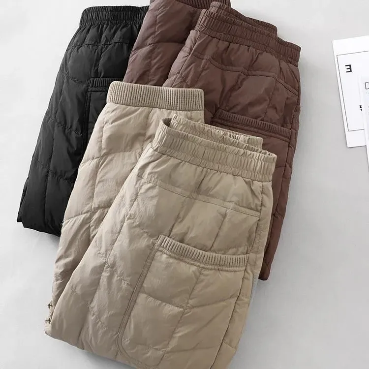 时尚洋气羽绒棉裤女2025秋冬新款外穿通勤棉裤女款爆款2025新款