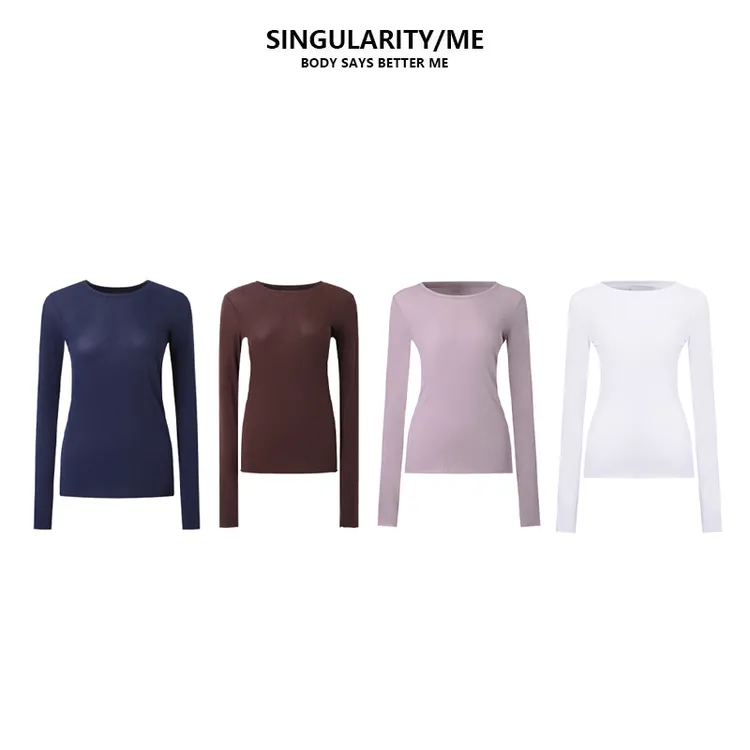 Singularity Me 9A 518906 背后中缝线棉麻纸片人显瘦打底衫上衣