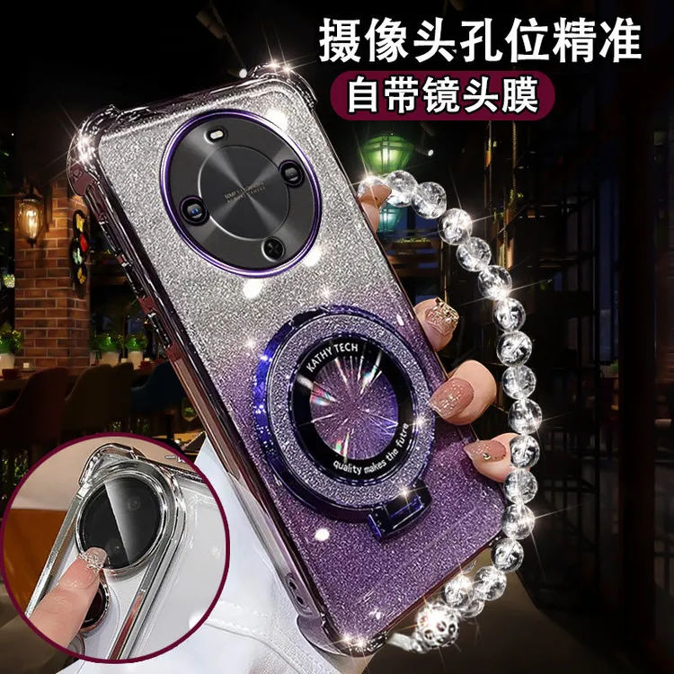 适用华为畅享70x手机壳Huawei专用防摔软套TYH641M电镀磁吸女创意