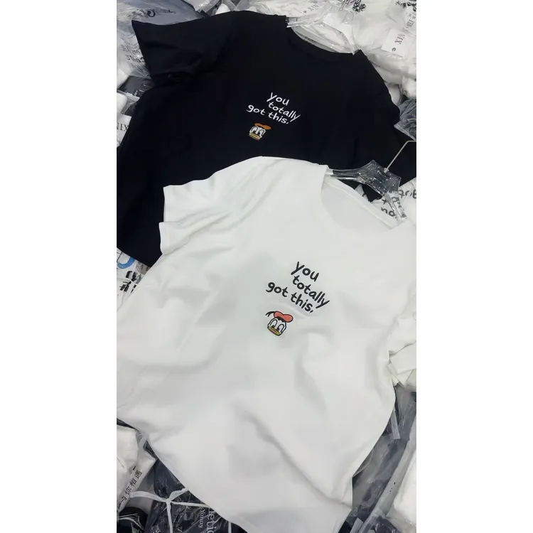 潮秀儿家大码冬季刺绣时尚显瘦休闲半袖250118