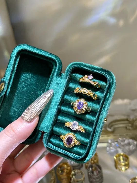 首饰盒/箱 【七夕礼物爆款】5款戒指鸽子蛋轻奢高级感戒指（包括盒子