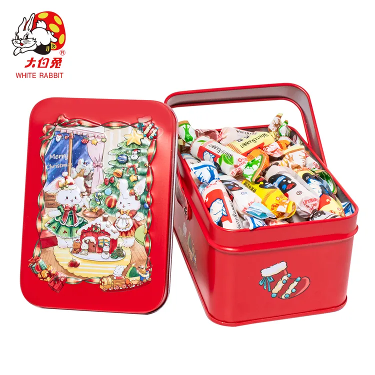 大白兔奶糖混合多味圣诞节礼盒装糖果零食伴手礼节日礼物