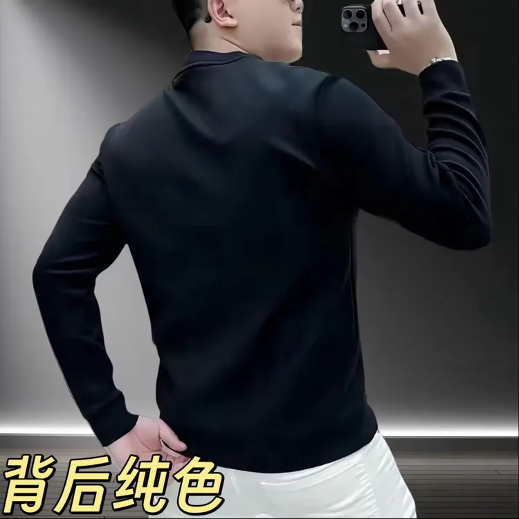 2025秋季新款圆领男士美式印花卫衣套头潮流男装休闲百搭打底长袖
